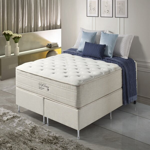 Conjunto Cama Box King Size Anjos Soft Dream 193x203cm Molas