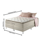 Conjunto Cama Box King Size Molas Ensacadas Visco Gel Colorad