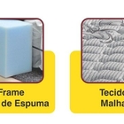 Conjunto Cama Box Queen 158cmx198cmx35cm Preto E Branco Porti