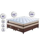 Conjunto Cama Box Queen (colchão + Box) De Molas Ensacadas Ca