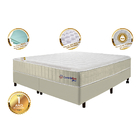 Conjunto Cama Box Queen Com Molas Ensacadas Cama Inbox Cloud