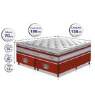 Conjunto Cama Box Queen De Molas Ensacadas D33 Com Pillow Top