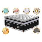 Conjunto Cama Box Queen De Molas Ensacadas D33 Com Pillow Top