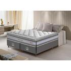 Conjunto Cama Box Queen De Molas Ensacadas D33 Com Pillow Top