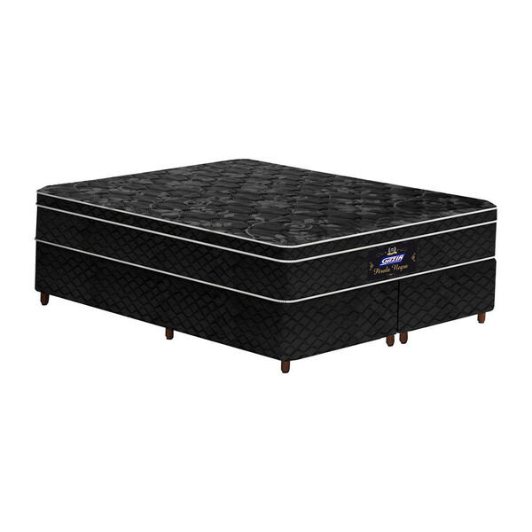 Conjunto Cama Box Queen de Molas Gazin Pérola Negra 158x198