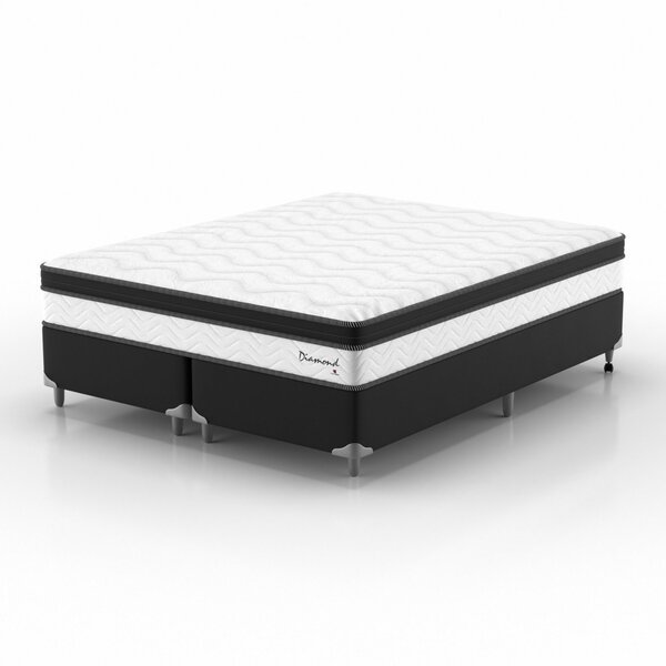 Conjunto Cama Box Queen Diamond Euro 158x198x63cm Montreal Be