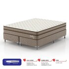 Conjunto Cama Box Queen Dublin 158x198x61cm Montreal Marrom