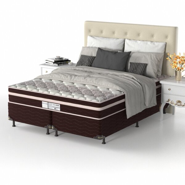 Conjunto Cama Box Queen Palace 24x158x198cm Prodormir Branco