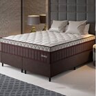 Conjunto Cama Box Queen Rony Com Molas Ensacadas 158x198x69cm