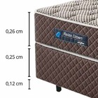 Conjunto Cama Box Queen Size Relax Brown - 158x198x063