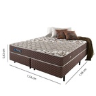 Conjunto Cama Box Queen Size Relax Brown - 158x198x063