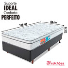 Conjunto Cama Box Solteiro + Colchão D45 Espuma  88x188x58cm