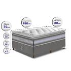 Conjunto Cama Box Solteiro De Molas Ensacadas D33 Com Pillow