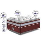 Conjunto Cama Box Solteiro De Molas Ensacadas D33 Com Pillow