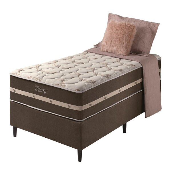 Conjunto Cama Box Solteiro Las Vegas 88x188 Cm Com Molas Ensa