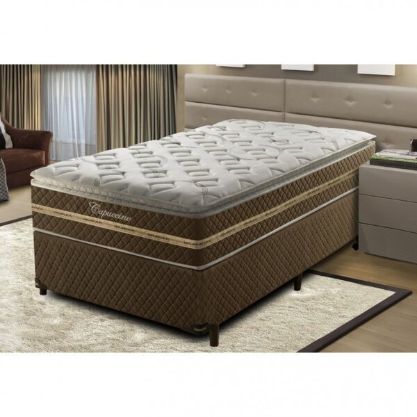 Conjunto Cama Box Solteiro Molas Ensacadas 188x88x33cm Umafle