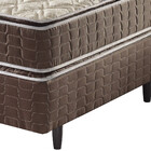 Conjunto Cama Box Solteiro Twin Size Espuma D28/d70 Dupla Fac