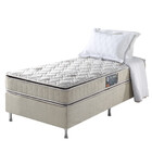 Conjunto Cama Box Solteiro Twin Size Espuma D28/d70 Dupla Fac