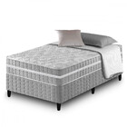 Conjunto Cama Box Solteiro Zidi Alabama Molas Ensacadas 88x18