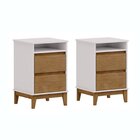 Conjunto Cama Casal 1,40 + 2 Mesas De Cabeceira – Madeira Mac