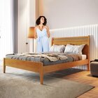 Conjunto Cama Casal 140cm Esmeralda, Cômoda 5 Gavetas Unique