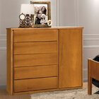 Conjunto Cama Casal 140cm Esmeralda, Cômoda 5 Gavetas Unique