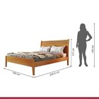 Conjunto Cama Casal 140cm Esmeralda, Cômoda 5 Gavetas Unique