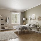 Conjunto Cama Casal 2 Mesas De Cabeceira E Arara De Roupas Em