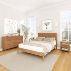 Conjunto Cama Casal Com 2 Mesas De Cabeceira E Cômoda Oiti Ca