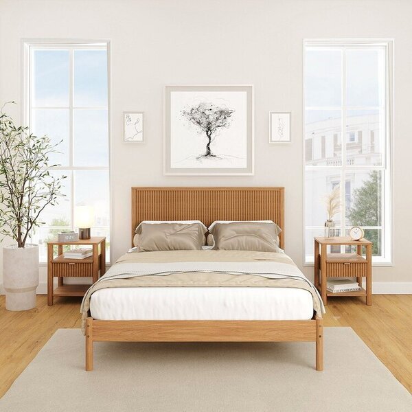 Conjunto Cama Casal Com 2 Mesas De Cabeceira Oiti Cabecasa Ma