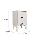 Conjunto Cama Casal Mônaco E Mesa De Cabeceira 2 Gavetas Twis