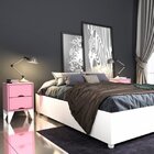 Conjunto Cama Casal Mônaco E Mesa De Cabeceira 2 Gavetas Twis