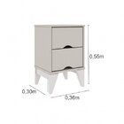 Conjunto Cama Casal Mônaco E Mesa De Cabeceira 2 Gavetas Twis