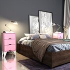 Conjunto Cama Casal Mônaco E Mesa De Cabeceira 3 Gavetas Twis