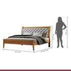 Conjunto Cama Casal Queen 160cm Vivare, Cômoda 5 Gavetas Uniq