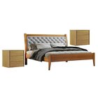Conjunto Cama Casal Queen 160cm Vivare E 2 Mesa De Cabeceira