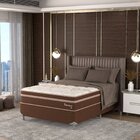 Conjunto Cama Casal Taurus 1,38x1,88x0,67 Montreal Marrom