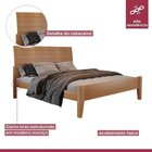 Conjunto Cama De Casal 140cm Itália E 2 Mesas De Cabeceira 3