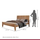 Conjunto Cama De Casal 140cm Itália E 2 Mesas De Cabeceira 3
