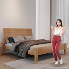 Conjunto Cama De Casal 160cm Itália E Cômoda 5 Gavetas Com Sa