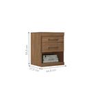 Conjunto Cama De Casal E 2 Mesas De Cama De Jersey Jatobá