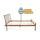 Conjunto Cama De Casal Em Aço E 1 Mesa De Cabeceira Em Aço Be