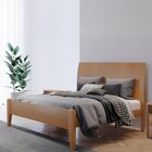 Conjunto Cama De Casal Queen Em Madeira Maciça 160cm E Cômoda