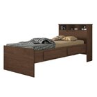 Conjunto Cama De Solteiro Com Baú 2 Gavetas Ravena E Guarda-r
