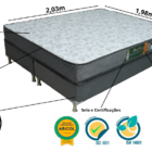 Conjunto Cama E Colchão Becflex Diamond Casal Queen 1,58m D80
