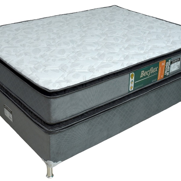 Conjunto Cama E Colchão Becflex Diamond Pillow Casal Queen 1,