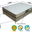 Conjunto Cama E Colchão Becflex Gold Viúva 1,28m D80
