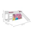 Conjunto Cama E Guarda Roupa Infantil Inter Com Leds Rosa Cla