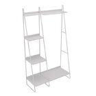 Conjunto Cama Queen 2 Mesa De Cabeceira E Arara De Roupas Em