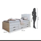 Conjunto Cama Solteiro 5 Gavetas Júlia E Closet Casal Sem Por